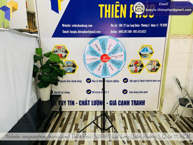 Vòng quay trúng thưởng cho sự kiện khai trương, hội chợ